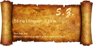 Strelinger Zita névjegykártya